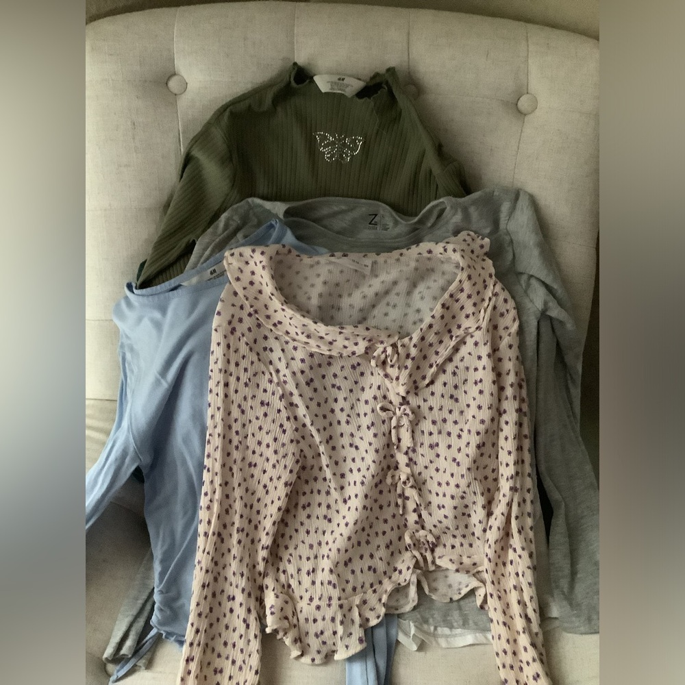 4 long sleeve tops girls